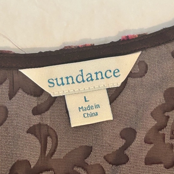 Sundance Velvet Vision Maxi Dress L Semi-sheer Velvet Burnout Boho Whimsigoth - Picture 9 of 16